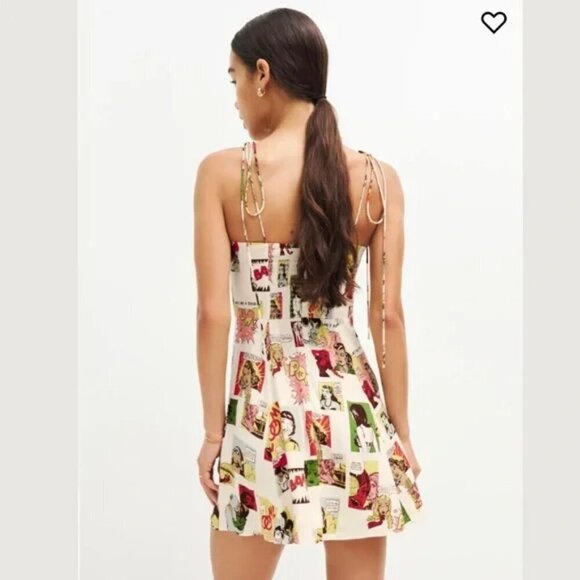 Reformation Presley Dress in Comic Book size 8 NWT - Picture 3 of 11